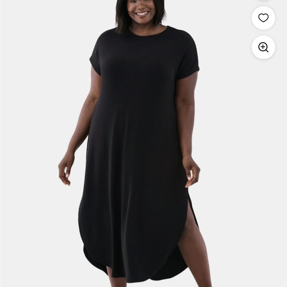 Time and Tru Black Ribbed Dress